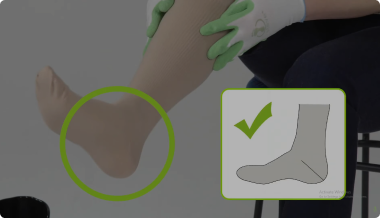 Placing the heel without bending over